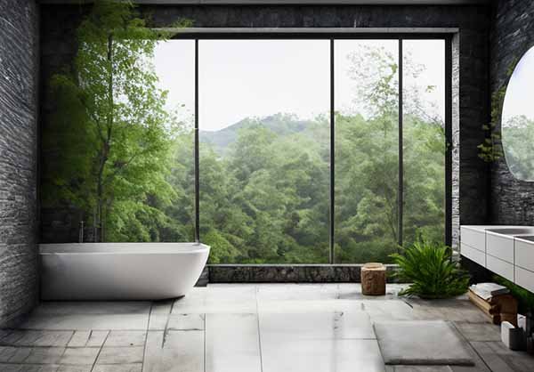 Salle bain en ardoise