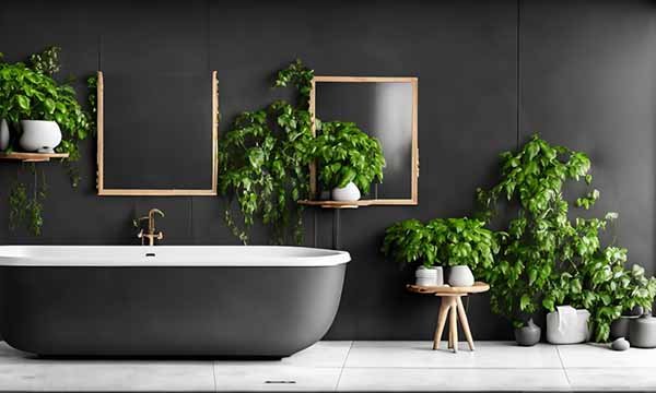 Salle bain noire