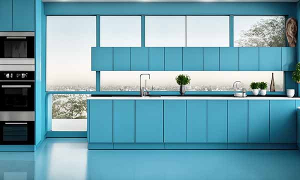 cuisine tendance bleu ciel