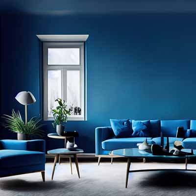 salon bleu nuit