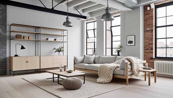 Mélange de style industriel et scandinave