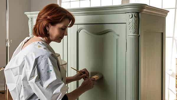 Relooker et peindre un vieux meuble en vert