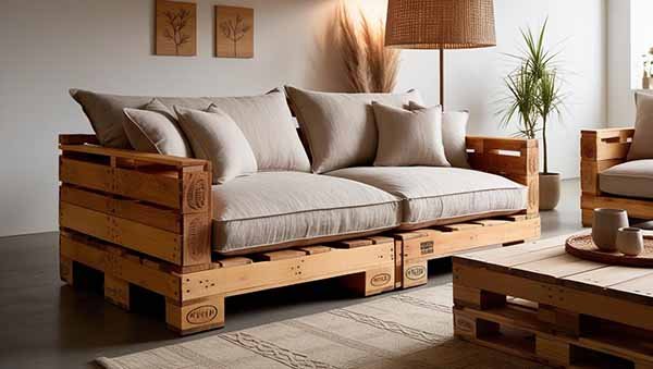 Un canapé tendance en palettes recyclées