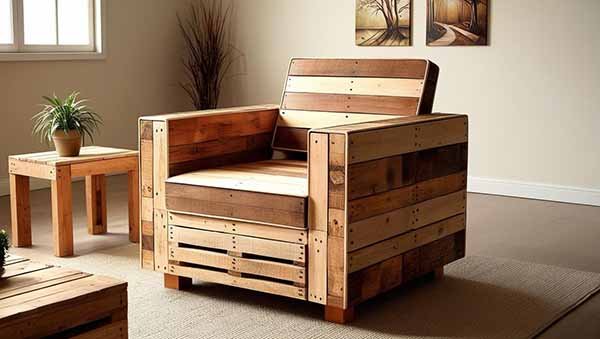 Un fauteuil tendance en palettes recyclées