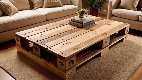 Une table basse tendance en palettes recyclées.
