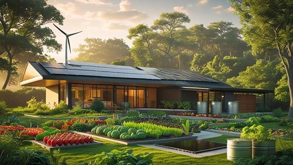Maison autonome en énergie.